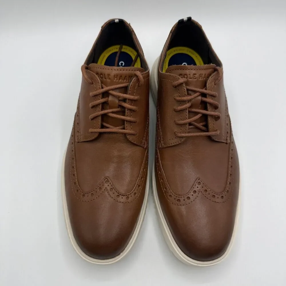 Cole Haan Grand+ Wingtip Oxford Shoes Brown Men's Size 8M